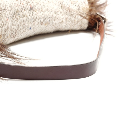 FENDI Mamma Bucket Knit Wool Shoulder Bag, Beige, WS26345 - Picture 12 of 13